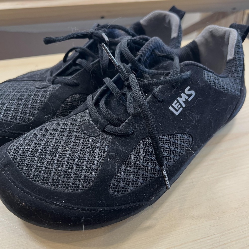 Lems Primal 2 Shoes Mens Size 10 Black Mesh Barefoot Athletic Sneakers LM211015
